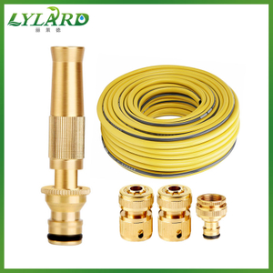 Brass Adjustable Spray Nozzle Water Gun PVC Water Hose