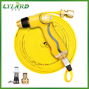 Factory direct sale Factory Outlet Yellow 1/2" Water Hose With Copper Connectors Spray Nozzle
